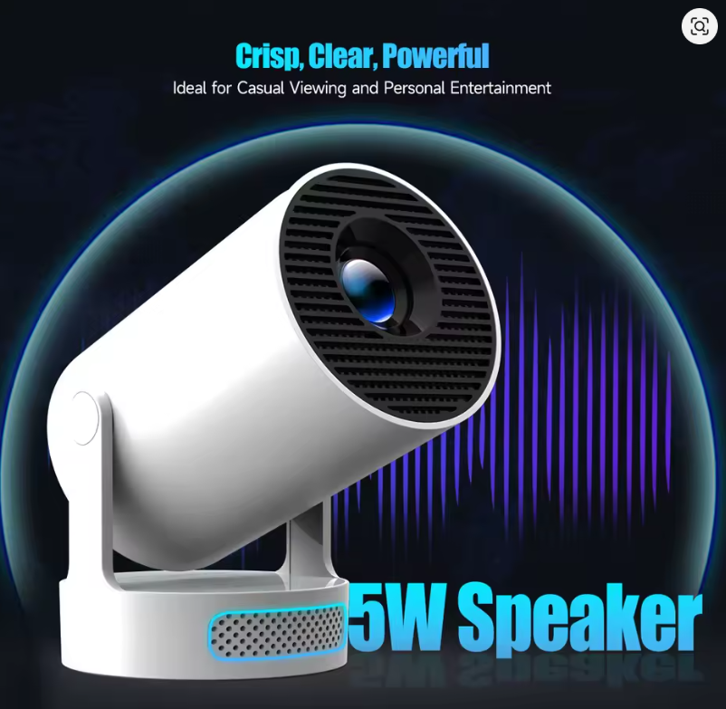 Mini Projector with 5W Speaker 🔊 — Portable Home Theater (Up to 120” Screen)