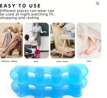 Toe Spacers for Yoga & Foot Relaxation 🦶 — Soft Gel Separators, Washable, Latex-Free