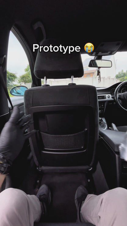 Car Seat Organizer with Foldable Tray and Tablet Holder – Kids Travel Storage Bag for Toys, Snacks & Essentials